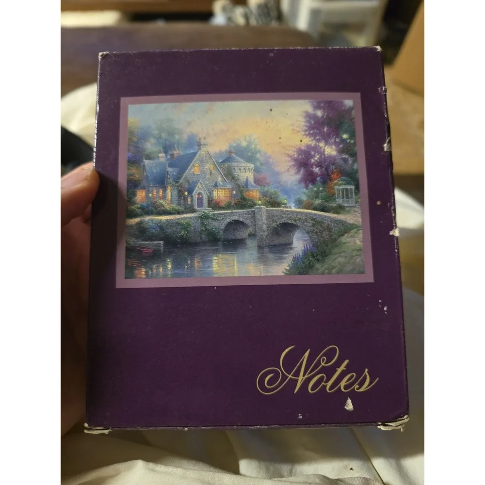 Thomas Kinkade Lamplight Manor Note Box 2002 2687 New In (Box Damage) Sealed